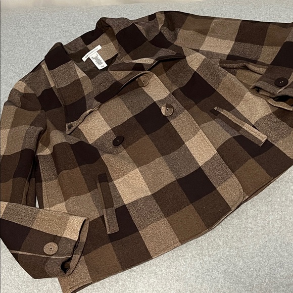 Liz Claiborne Jackets & Blazers - Liz Claiborne Brown Plaid Jacket